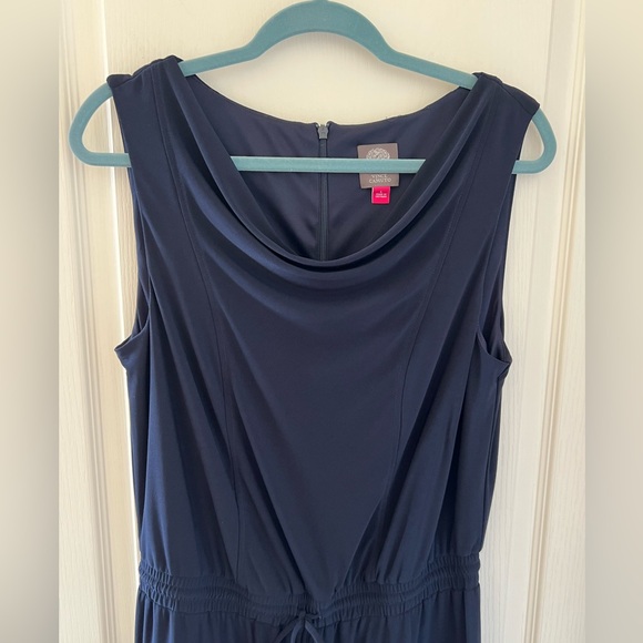 Vince Camino Women’s Wide Leg Blue Jumpsuit Sz L Casual Office Church Boho - Picture 5 of 12